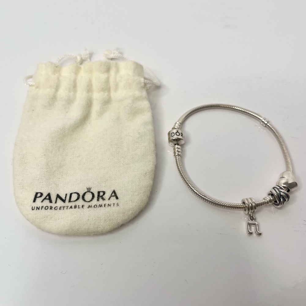 Pandora ‘Moments’ Snake Chain Bracelet with 3 Charms